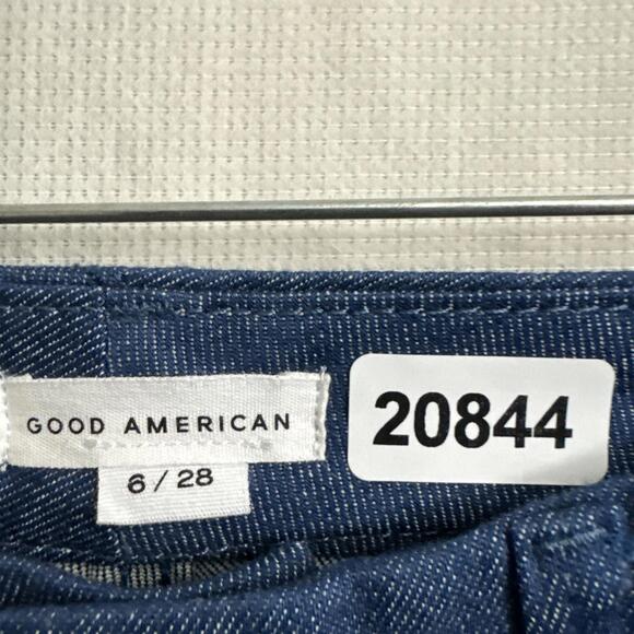 Good American Women's Size 6/28 Dark Wash Wide Leg Good Skate Jeans - Picture 7 of 12